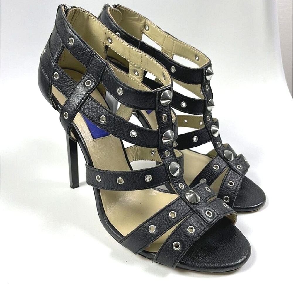 Jimmy Choo R H&M Cage Black Stiletto Heels Size 38 US Size 7.5